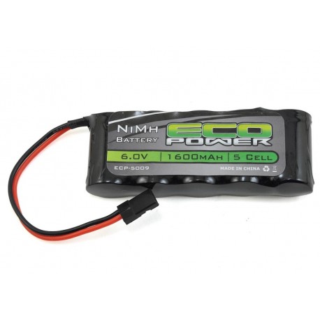 Bateria EcoPower 5-Cell NiMH Stick Receiver (6.0V/1600mAh) - ECP-5009