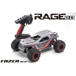 Fazer Mk2 Rage 2.0 1/10 EP 4WD Color Rojo - 34411T1B