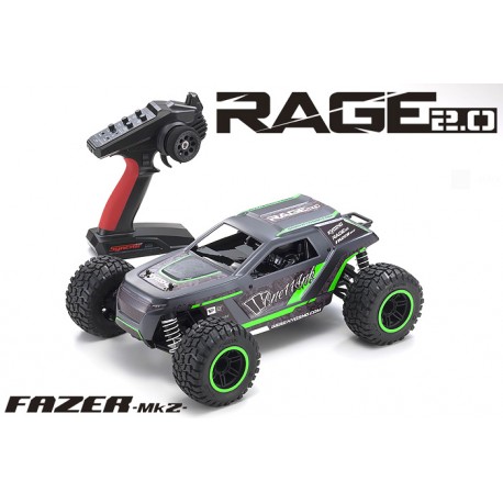 Fazer Mk2 Rage 2.0 1/10 EP 4WD Color Verde - 34411T2B