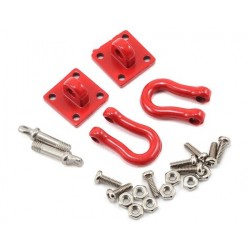 Accesorios Crawler Grillete con Soporte de Montaje Rojo (2 unidades)  - YEA-YA-0358