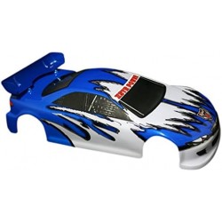Carrocería (Body) 1/10 Road Car, Azul y Blanco - 12202